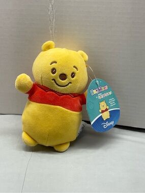 Disney Winnie the Pooh Yellow and Red Plush - HugMees Squeaky Cuddle Toy